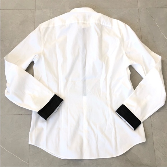 JOHN VARVATOS Black White Button Down Shirt Sz L - Picture 5 of 14